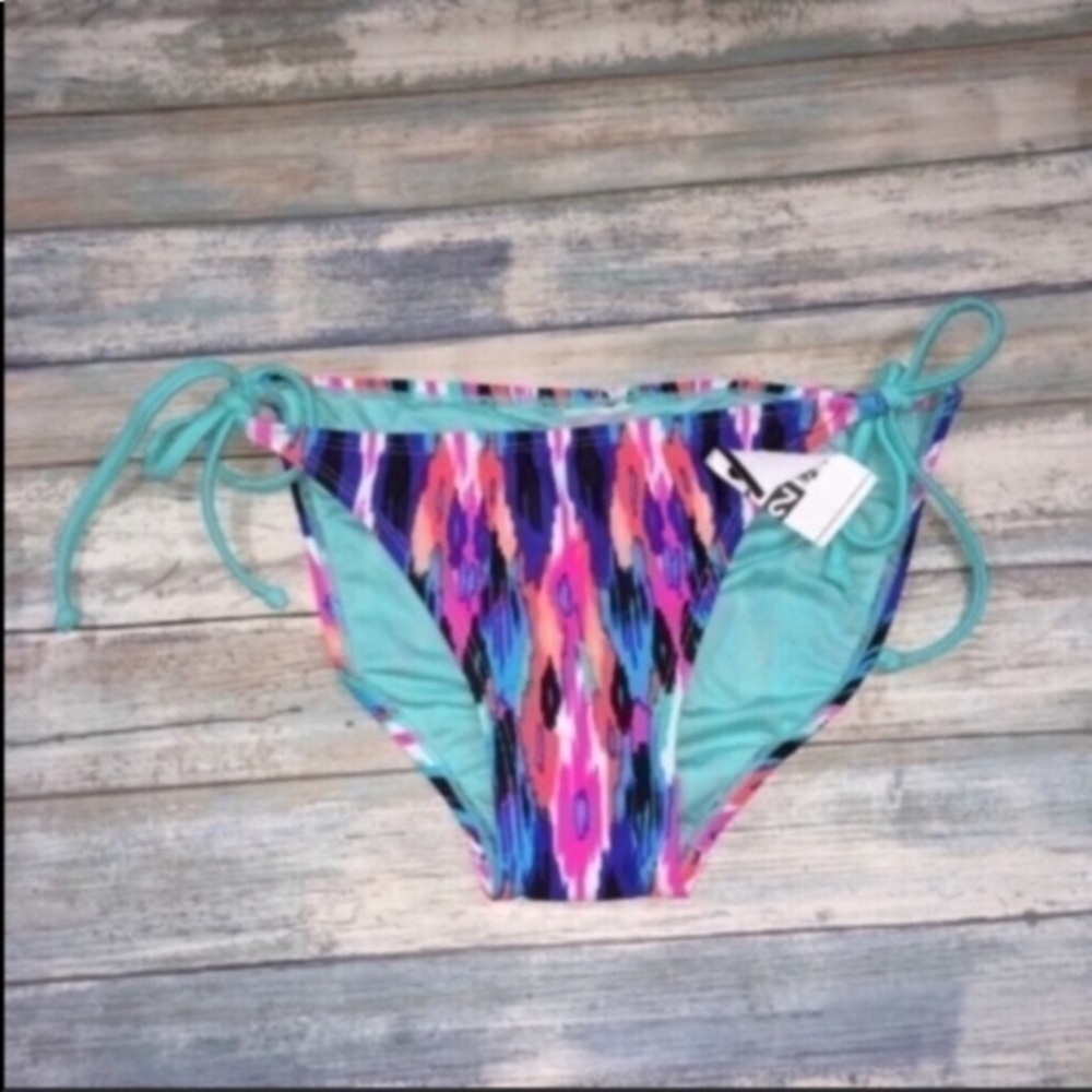 Xhilaration Bikini Bottoms Medium Tie Side Multicolor Swimwear Women - Picture 2 of 5